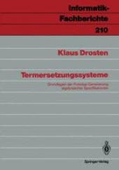 book Termersetzungssysteme: Grundlagen der Prototyp-Generierung algebraischer Spezifikationen