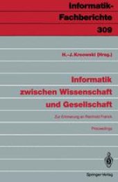 book Informatik zwischen Wissenschaft und Gesellschaft: Zur Erinnerung an Reinhold Franck Proceedings