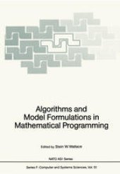 book Algorithms and Model Formulations in Mathematical Programming