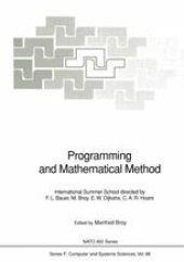 book Programming and Mathematical Method: International Summer School