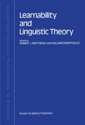 book Learnability and Linguistic Theory