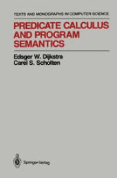 book Predicate Calculus and Program Semantics