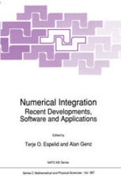 book Numerical Integration: Recent Developments, Software and Applications