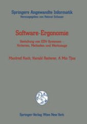 book Software-Ergonomie: Gestaltung von EDV-Systemen — Kriterien, Methoden und Werkzeuge