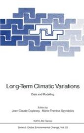 book Long-Term Climatic Variations: Data and Modelling