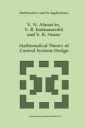 book Mathematical Theory of Control Systems Design