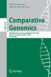 book Comparative Genomics: RECOMB 2006 International Workshop, RCG 2006 Montreal, Canada, September 24-26, 2006 Proceedings