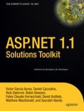 book ASP.NET 1.1 Solutions Toolkit