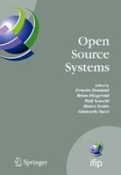 book Open Source Systems: IFIP Working Group 2.13 Foundation on Open Source Software, June 8–10, 2006, Como, Italy
