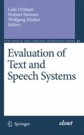 book Evaluation of Text and Speech Systems