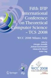 book Fifth Ifip International Conference On Theoretical Computer Science – Tcs 2008