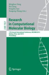 book Research in Computational Molecular Biology: 17th Annual International Conference, RECOMB 2013, Beijing, China, April 7-10, 2013. Proceedings