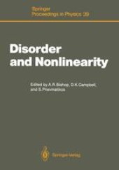 book Disorder and Nonlinearity: Proceedings of the Workshop J.R. Oppenheimer Study Center Los Alamos, New Mexico, 4–6 May, 1988