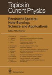 book Persistent Spectral Hole-Burning: Science and Applications