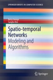 book Spatio-temporal Networks: Modeling and Algorithms