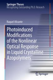book Photoinduced Modifications of the Nonlinear Optical Response in Liquid Crystalline Azopolymers