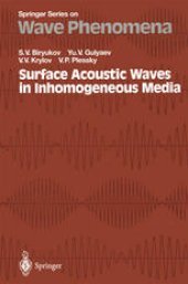 book Surface Acoustic Waves in Inhomogeneous Media