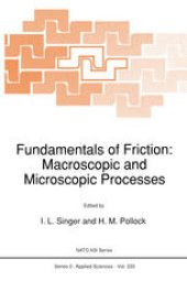 book Fundamentals of Friction: Macroscopic and Microscopic Processes