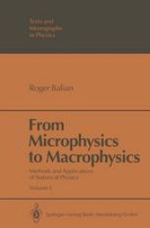 book From Microphysics to Macrophysics: Methods and Applications of Statistical Physics