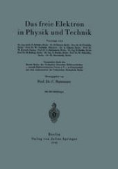 book Das freie Elektron in Physik und Technik