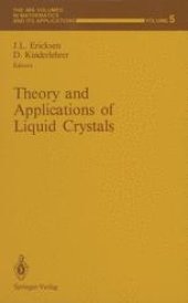 book Theory and Applications of Liquid Crystals