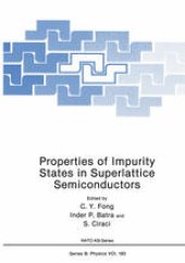 book Properties of Impurity States in Superlattice Semiconductors