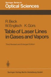 book Table of Laser Lines in Gases and Vapors