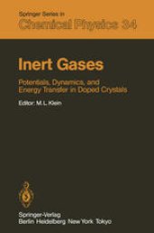 book Inert Gases: Potentials, Dynamics, and Energy Transfer in Doped Crystals