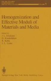 book Homogenization and Effective Moduli of Materials and Media