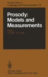 book Prosody: Models and Measurements