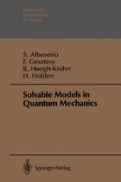 book Solvable Models in Quantum Mechanics