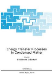 book Energy Transfer Processes in Condensed Matter