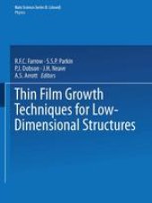 book Thin Film Growth Techniques for Low-Dimensional Structures