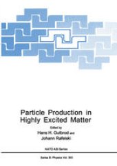 book Particle Production in Highly Excited Matter