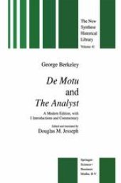 book De Motu and the Analyst: A Modern Edition, with Introductions and Commentary