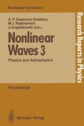 book Nonlinear Waves 3: Physics and Astrophysics Proceedings of the Gorky School 1989