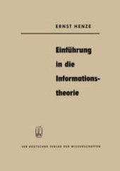 book Einführung in die Informationstheorie