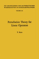 book Perturbation theory for linear operators
