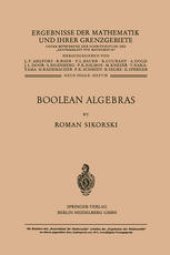 book Boolean Algebras: Reihe: Reelle Funktionen