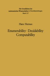 book Enumerability · Decidability Computability: An Introduction to the Theory of Recursive Functions