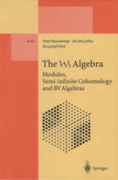 book The W 3 Algebra: Modules, Semi-infinite Cohomology and BV Algebras