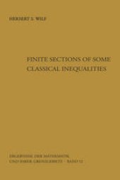 book Finite Sections of Some Classical Inequalities