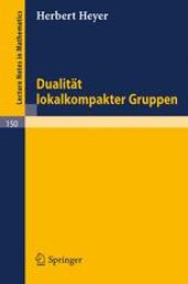 book Dualität Iokalkompakter Gruppen