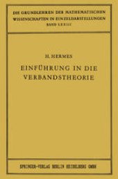 book Einführung in die Verbandstheorie