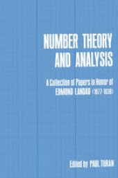 book Number Theory and Analysis: A Collection of Papers in Honor of Edmund Landau (1877–1938)