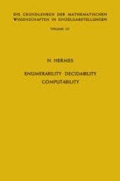 book Enumerability · Decidability Computability: An Introduction to the Theory of Recursive Functions