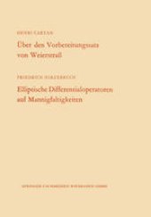 book Über den Vorbereitungssatz von Weierstraß. Elliptische Differentialoperatoren auf Mannigfaltigkeiten