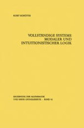 book Vollständige Systeme modaler und intuitionistischer Logik