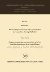 book Räume stetiger Funktionen und Approximation auf kompakten Mannigfaltigkeiten. Einige n-parametrige Approximationsverfahren und Charakterisierungen ihrer Favardklassen