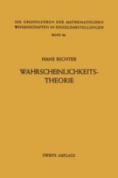 book Wahrscheinlichkeitstheorie